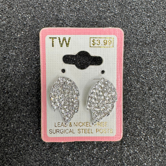 Crystal Angel Wing Stud Earrings – Set of 3 (Gold, Rose Gold & Silver) - Picture 7 of 7